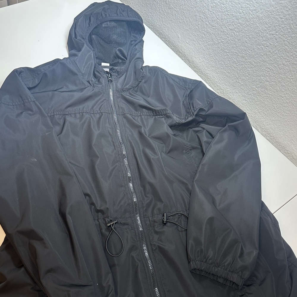 Old Navy Anorak Raincoat Women's Black Hooded Jacket XL - Picture 5 of 12